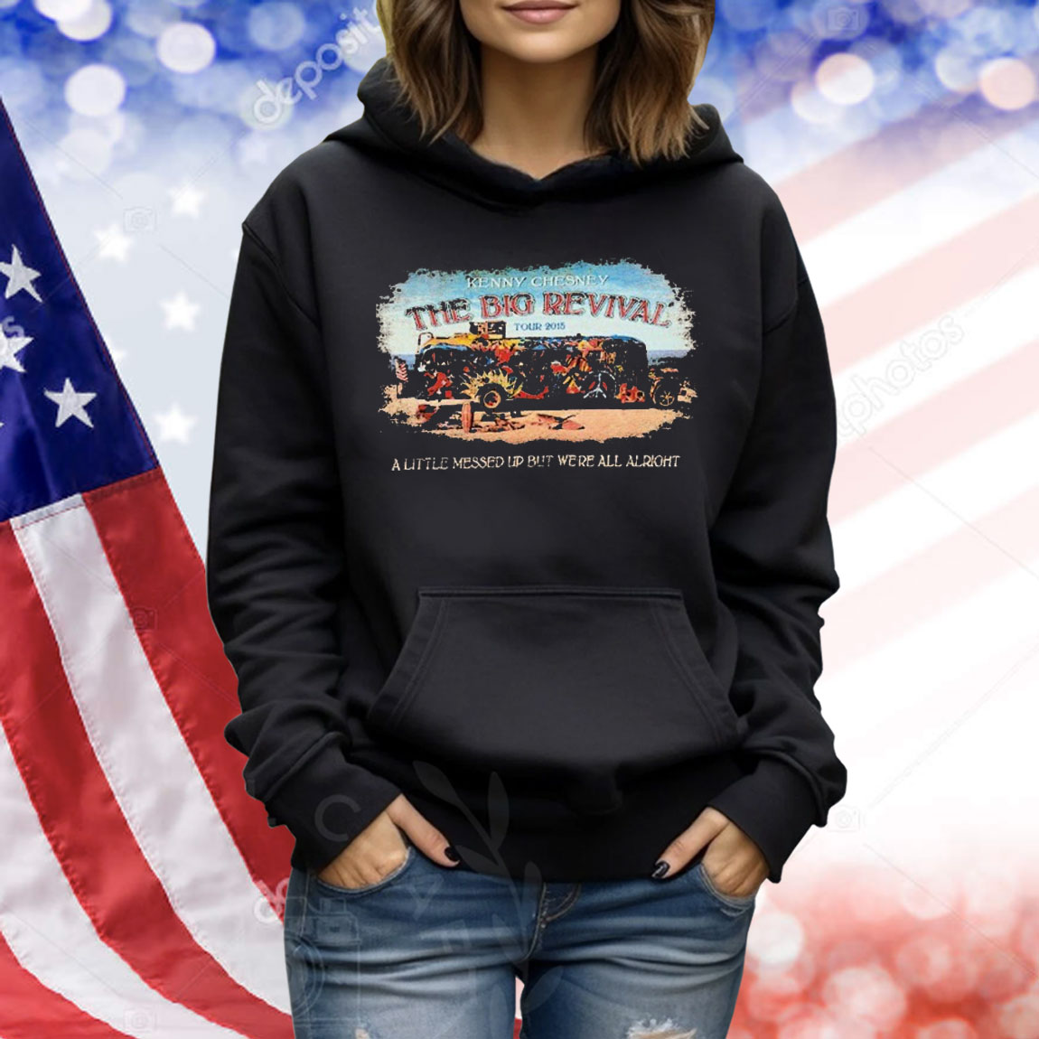 Kenny Chesney The Big Revival Tour 2015 A Little Messed Up But We’re All Alright Shirt