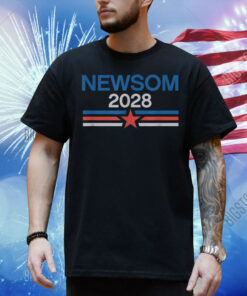 2028 Gavin Newsom President Vintage Stripe Star Shirt