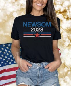 2028 Gavin Newsom President Vintage Stripe Star Shirt