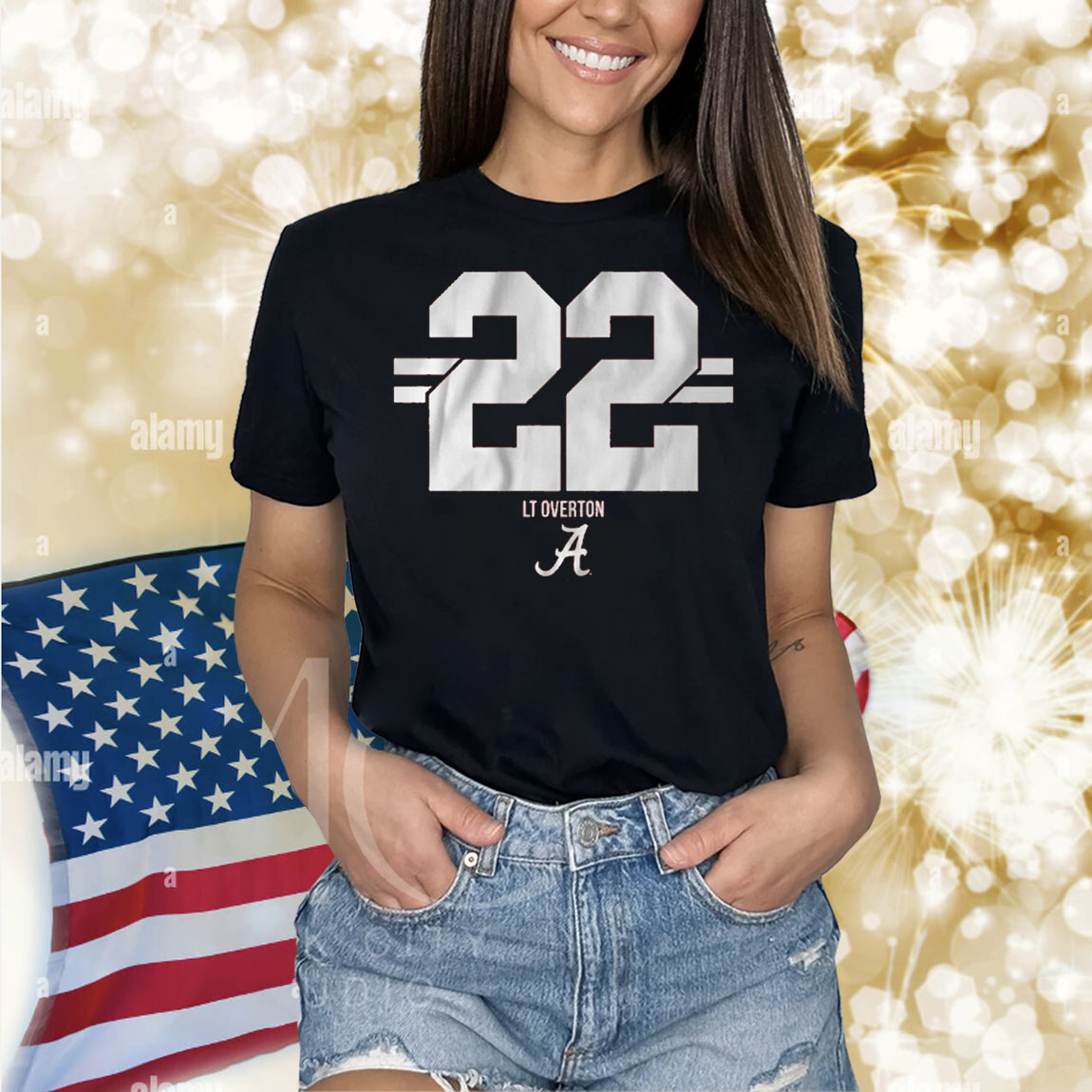 Alabama Football LT Overton 22 Stripe Shirt