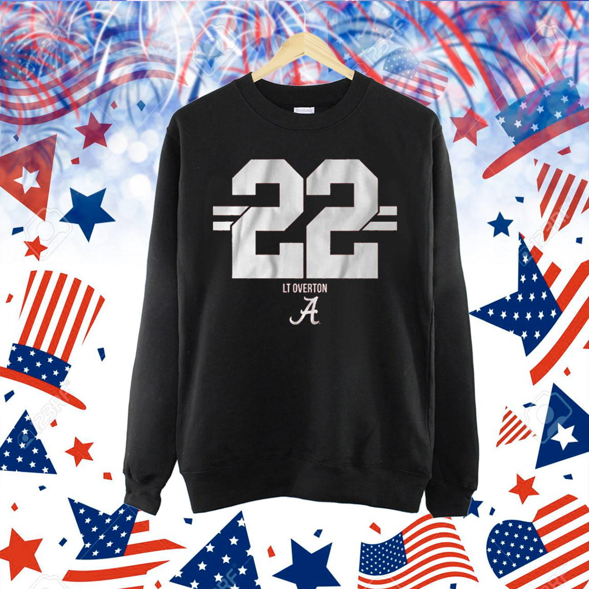Alabama Football LT Overton 22 Stripe Shirt